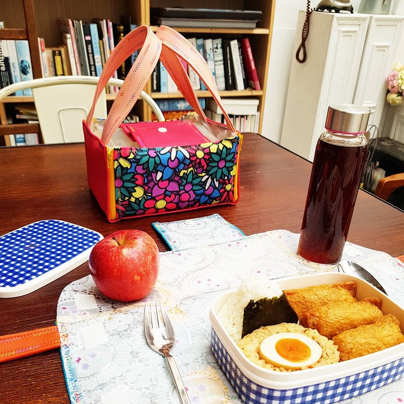 内外防水/餐垫/便当餐袋-爱花物语Waterproof Placemat Lunch Bag - 便当盒/饭盒 - 防水材质 多色