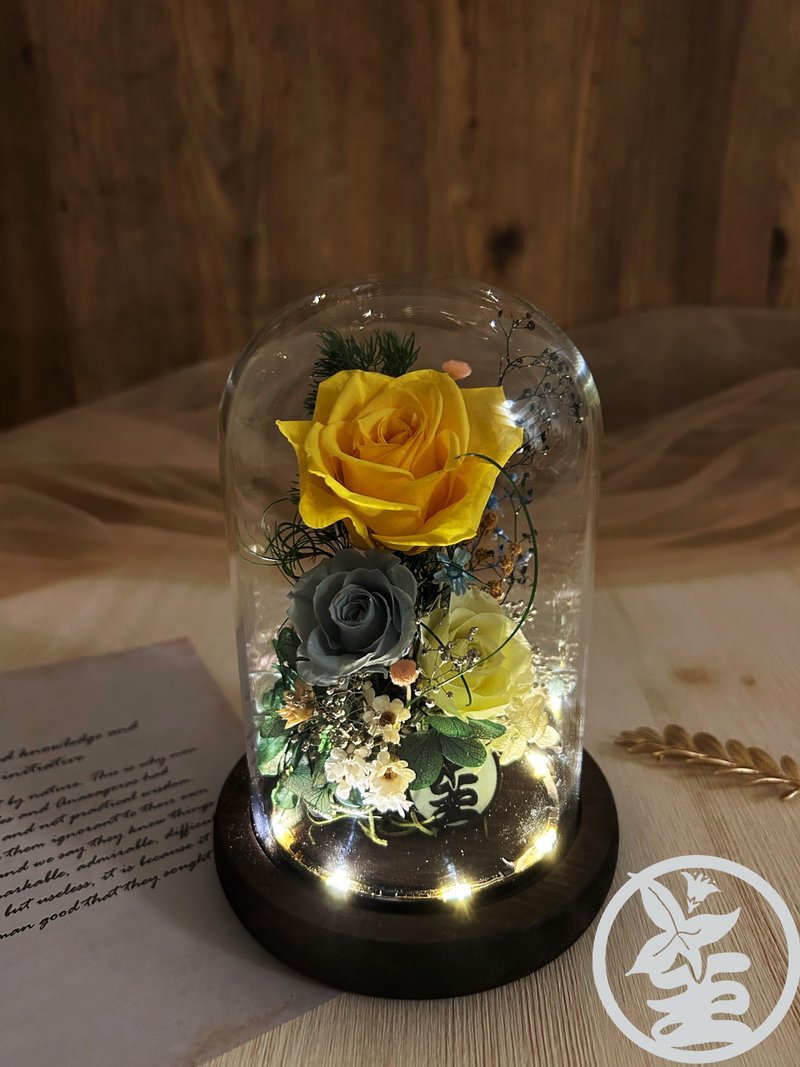 *钻石雨滴* 永生玫瑰玻璃夜灯 夜灯 七夕 情人节 - 灯具/灯饰 - 玻璃 多色