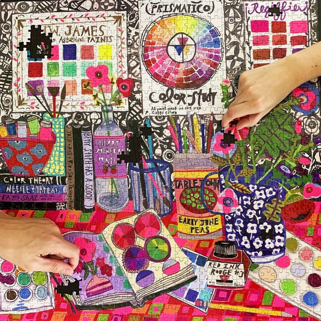 eeBoo 1000片拼图-艺术家工作室Artist Studio 1000 Piece Puzzle - 拼图 - 纸 多色