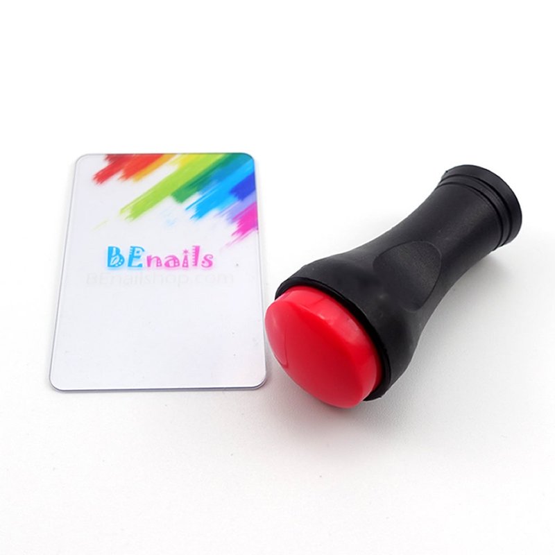BEnails-TN001转印章(附刮板)转印美甲工具组(小红) DIY美甲工具 - 指甲油/指甲贴 - 塑料 黑色
