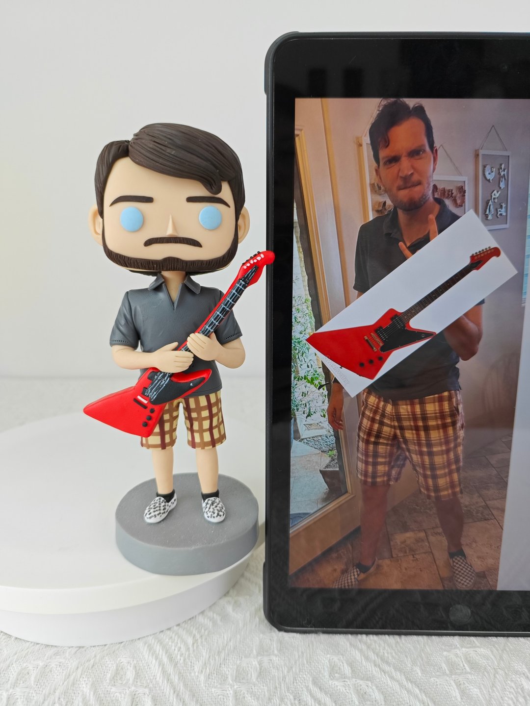 纯手工定制美国Funko Pop 自画肖像公仔娃娃男朋友老公生日礼物 - 玩偶/公仔 - 粘土 多色