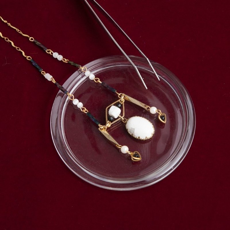 INSECT- WHITE BEETLES - 项链 - 其他金属 白色