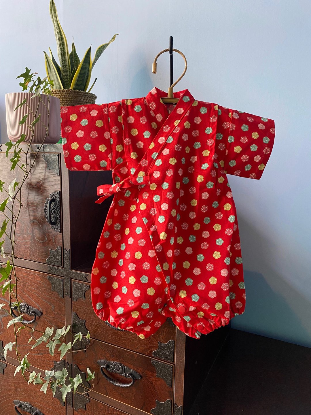 Baby Jinbei Jinbei-Jinbei 80cm - 包屁衣/连体衣 - 棉 红色