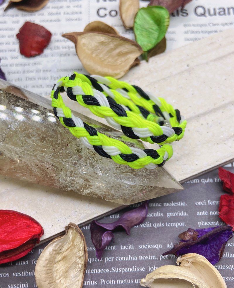 幸运手链手环 双圈 扁型。定制化 蚕丝蜡线 - 手链/手环 - 蜡 多色