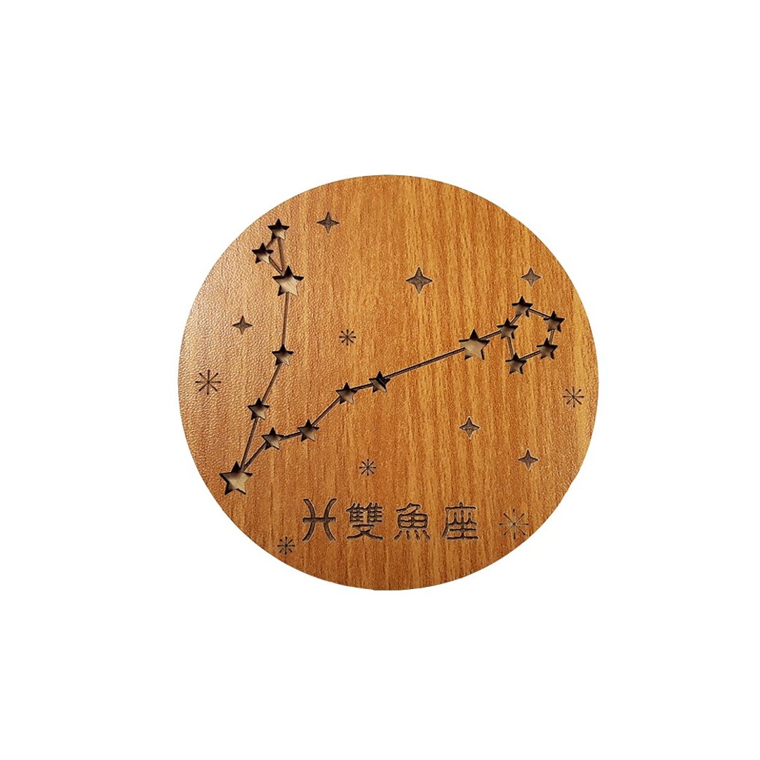 【教师节礼物】木雕音乐盒-12星座(双鱼) - 音乐专辑 - 木头 橘色