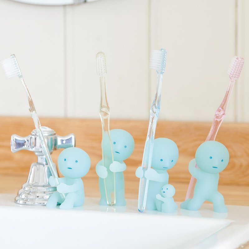 Smiski│不可思议的夜光精灵 疗愈牙刷架(2入组) - 卫浴用品 - 其他材质 