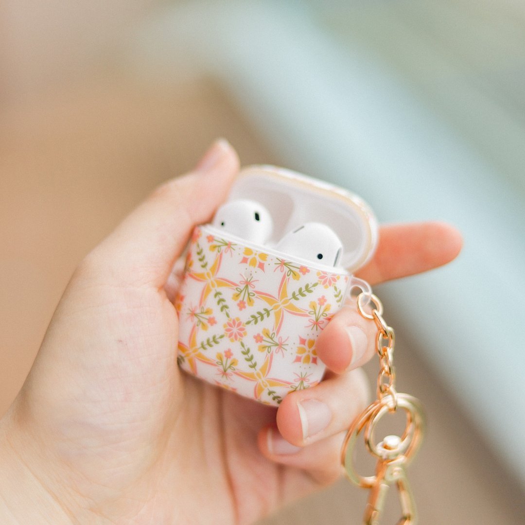 秘密花园 磁砖系列 - AIRPODS 保护套 - 耳机收纳 - 塑料 粉红色