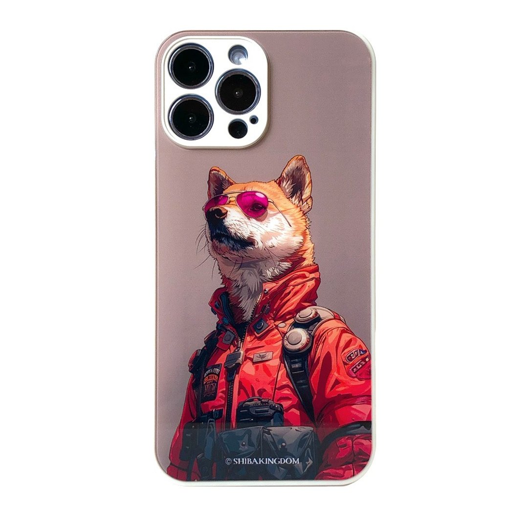 Shiba Samurai-Momoko柴犬桃子 02 强化玻璃 iPhone 保护壳 - 手机壳/手机套 - 塑料 粉红色