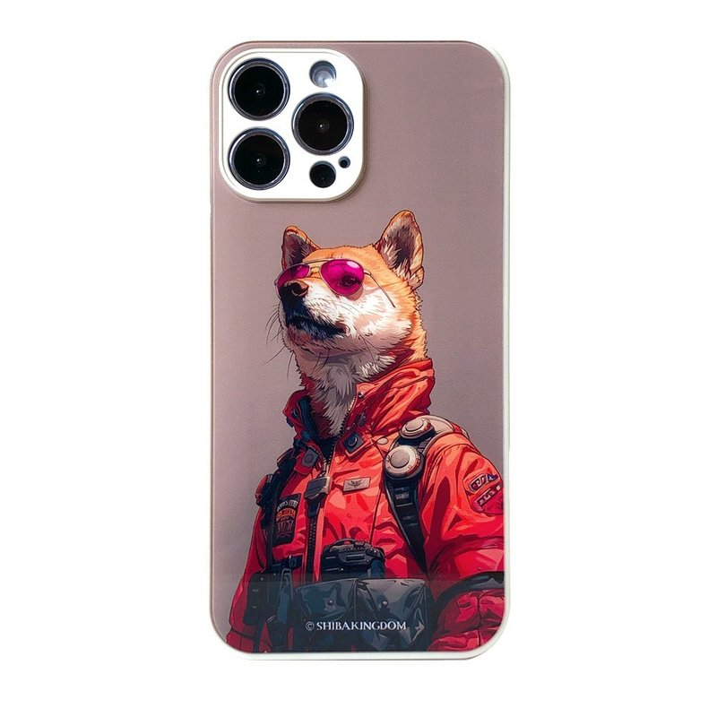 Shiba Samurai-Momoko柴犬桃子 02 强化玻璃 iPhone 保护壳 - 手机壳/手机套 - 塑料 粉红色