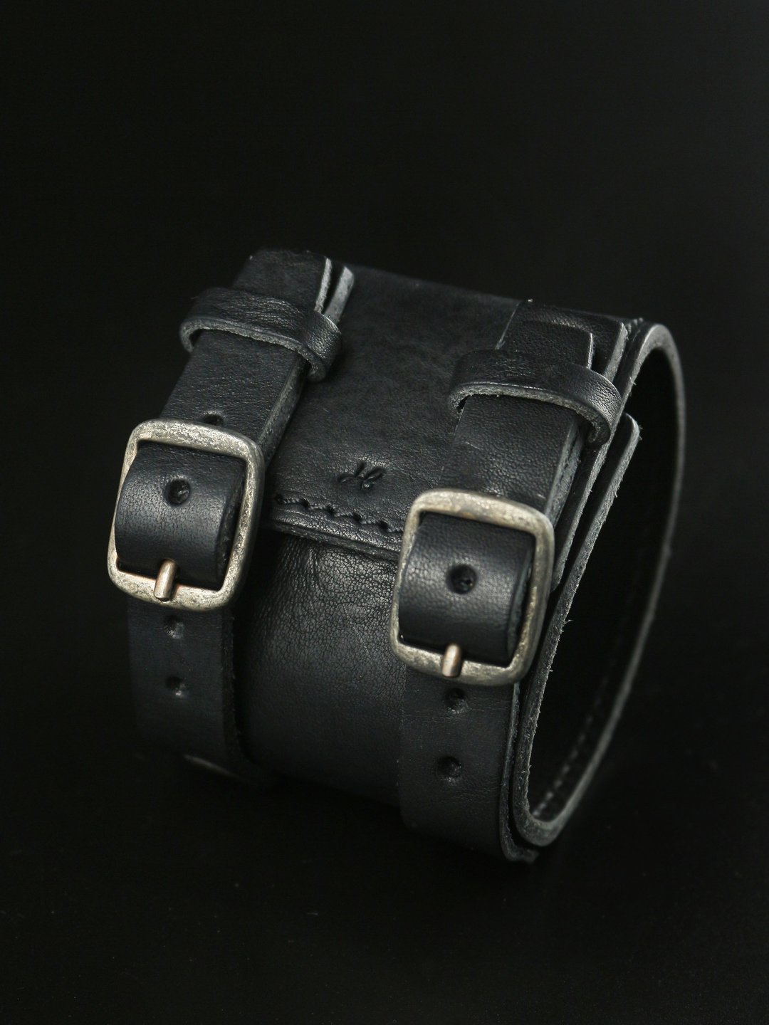 Leather Cuff 皮革手环 - 黑 - 手链/手环 - 真皮 黑色