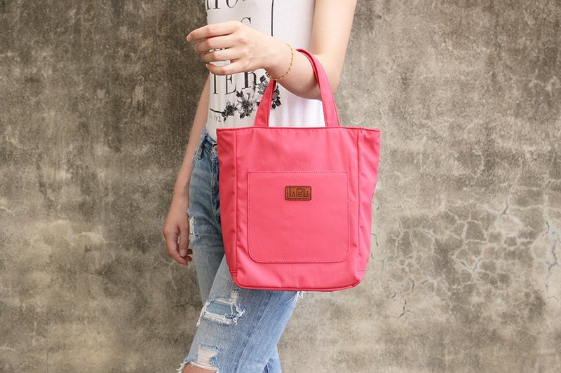 LAPELI │运动休闲手提包 微桃粉红 - 手提包/手提袋 - 聚酯纤维 
