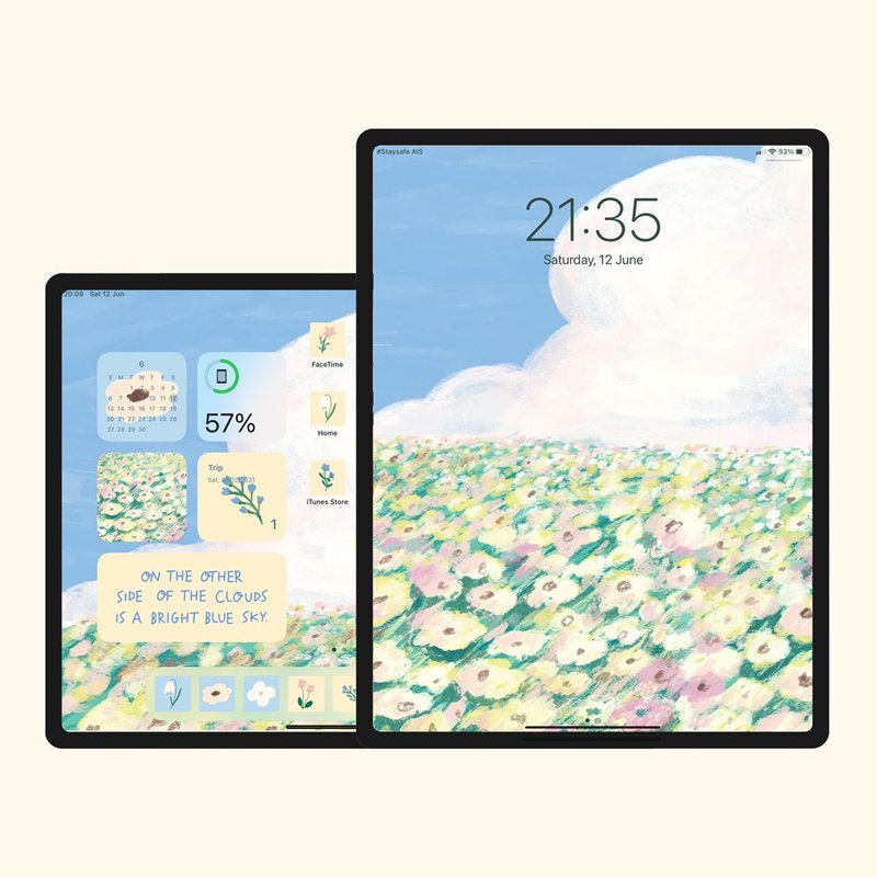 Digital Wallpapers และ Widgets 'A bright blue sky' for iPad ios 14 - 其他 - 其他材质 