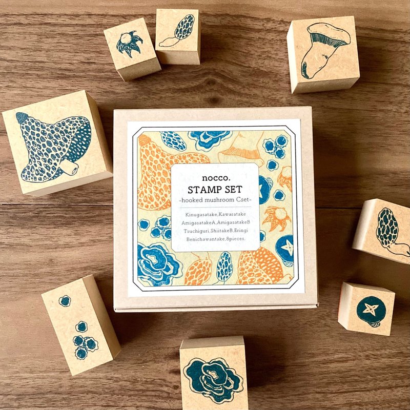 蘑菇印章 Cset / stamp set / 手章、插画印章、文具、文具、文具、纸制品 - 印章/印台 - 橡胶 多色