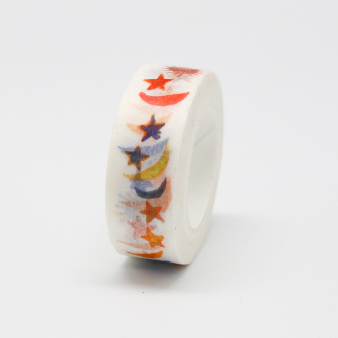 【小宇宙奔驰小马胶带一入(日月星辰)】三明治工X乐山教养院 - 纸胶带 - 纸 多色