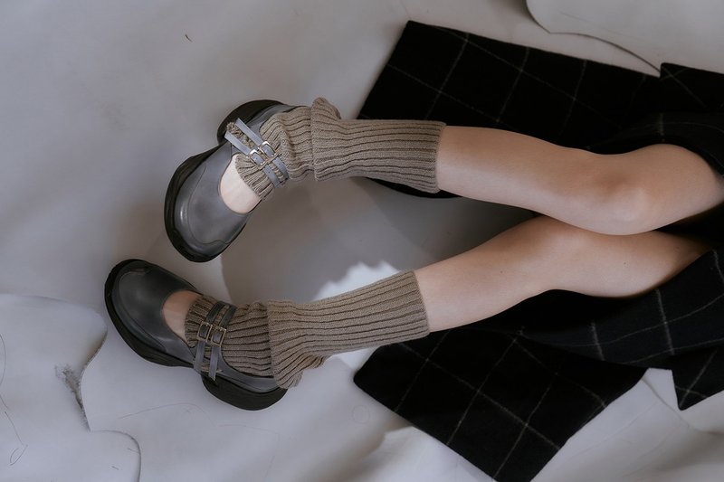 LEBE 玛莉珍 - 墨灰 - 玛莉珍鞋 - 真皮 蓝色