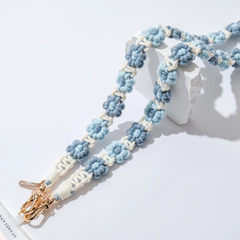 ACASELAND 手工编织花花挂绳 连挂片 (蓝色系) - 挂绳/吊绳 - 其他材质 