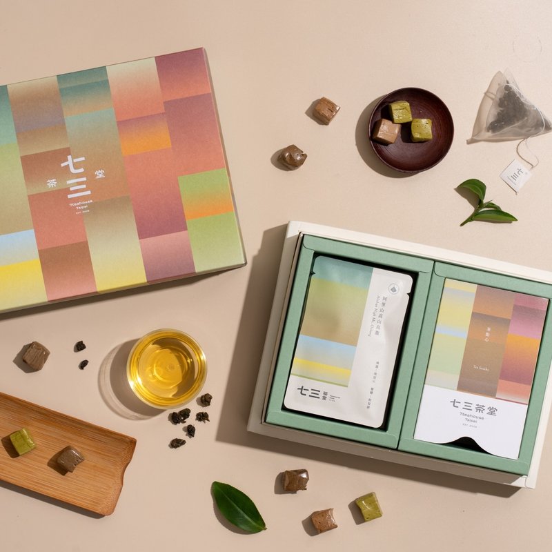 七三茶堂 风味色谱茶礼盒丨立体茶包 + 茶点心【附提袋】 - 茶 - 纸 多色
