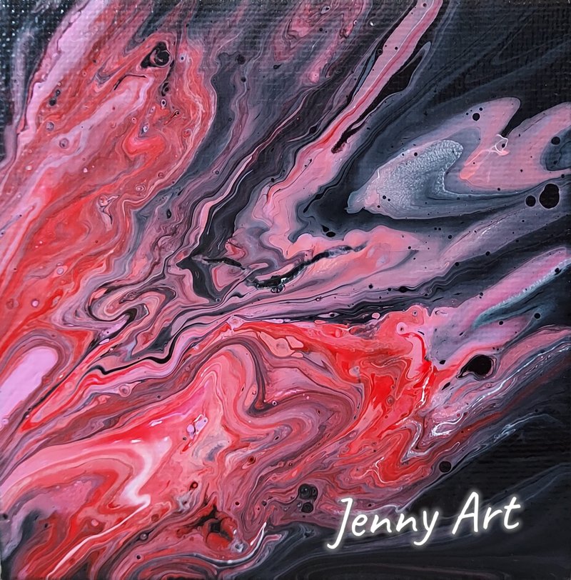 【黑粉 BlackPink】 无框画 压克力画 抽象画 画作 挂画 居家摆设 - 海报/装饰画/版画 - 其他材质 粉红色