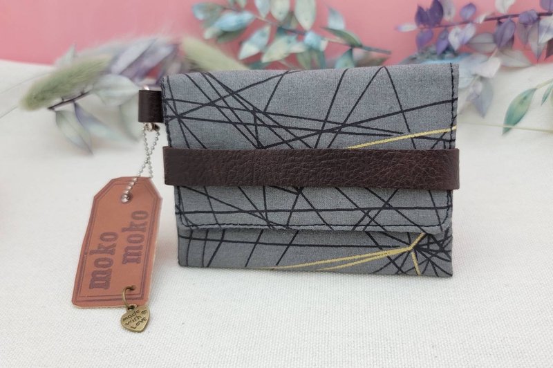 多功能卡套夹 - 证件套/卡套 - 棉．麻 灰色