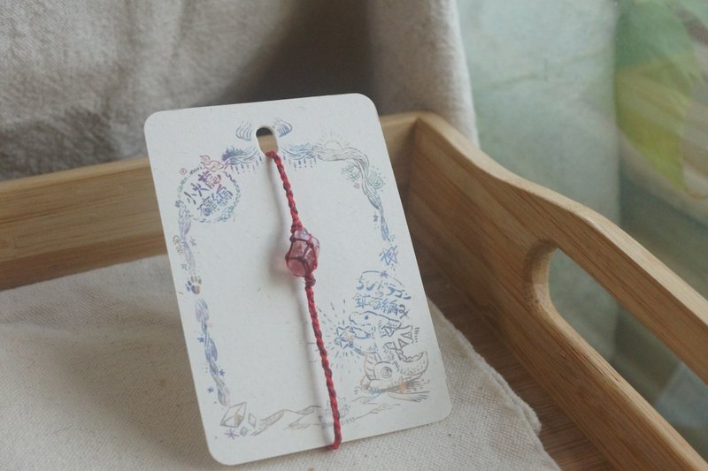 草莓_极简风蜡绳手环 | 小火龙矿编 | - 手链/手环 - 水晶 