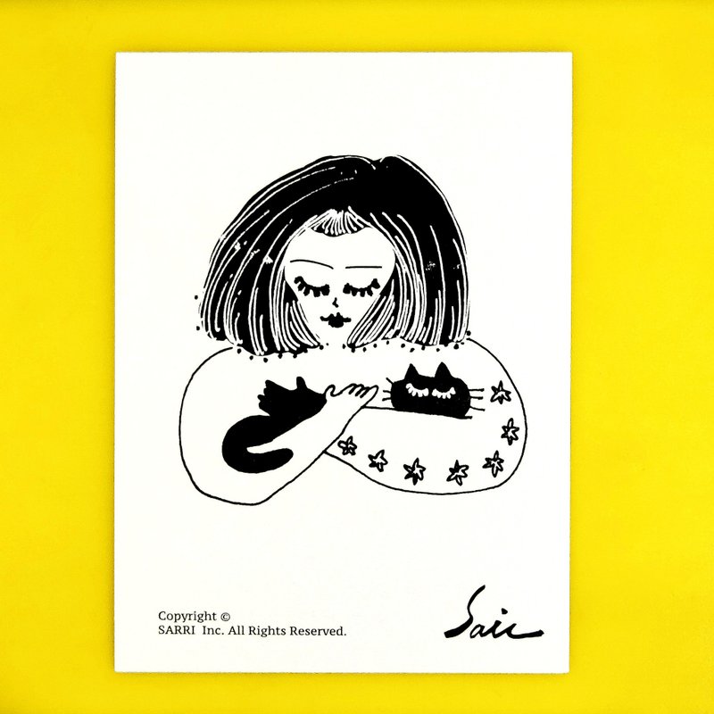 防水贴纸 机车贴纸 行李箱贴纸 黑猫 猫 安全帽贴纸 悠游卡 - 贴纸 - 纸 黑色