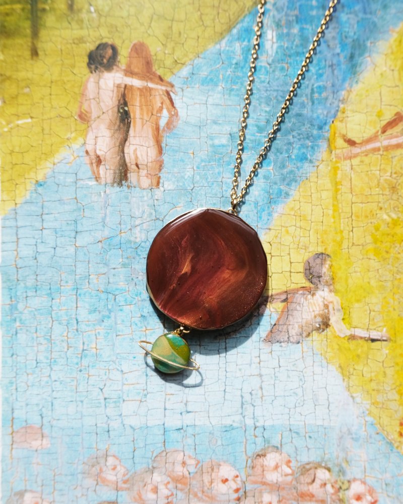 心湖浮现的行星 项链 - 项链 - 其他材质 咖啡色