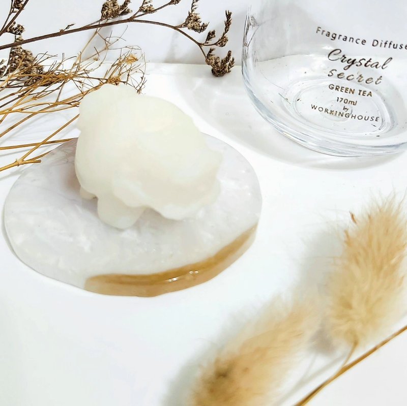 汉白玉龙龟 - 摆饰 - 水晶 白色