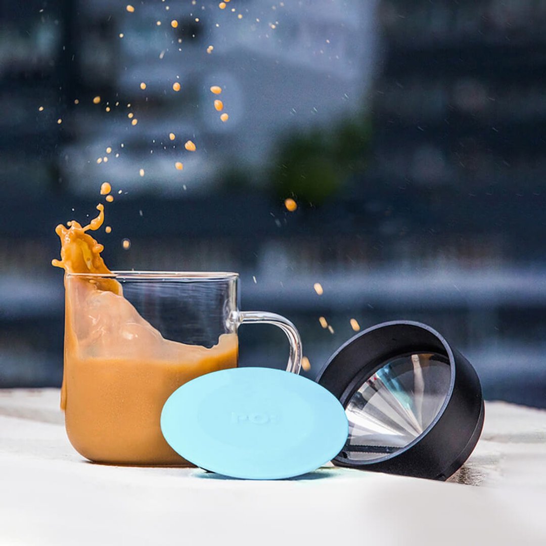 【独享咖啡具】迷你手冲咖啡杯 - 附 0.4mm 滤网 多用途杯盖 环保杯 - 咖啡杯/马克杯 - 玻璃 多色