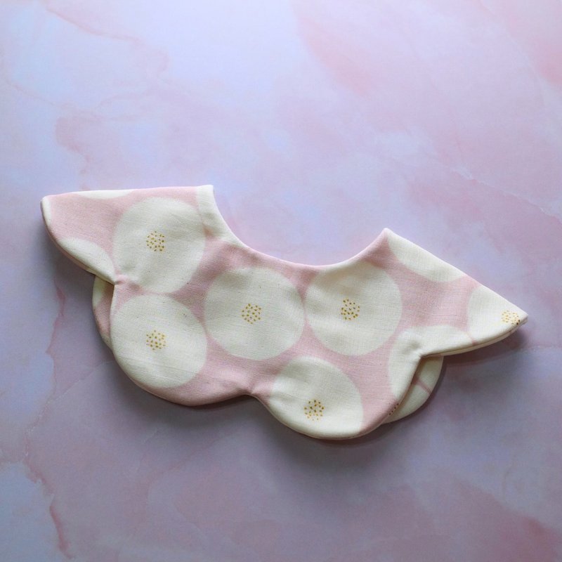 现货 - 八重纱多拿滋围兜 口水巾 - 蜜桃丸子 (双面可用) - 围嘴/口水巾 - 棉．麻 粉红色