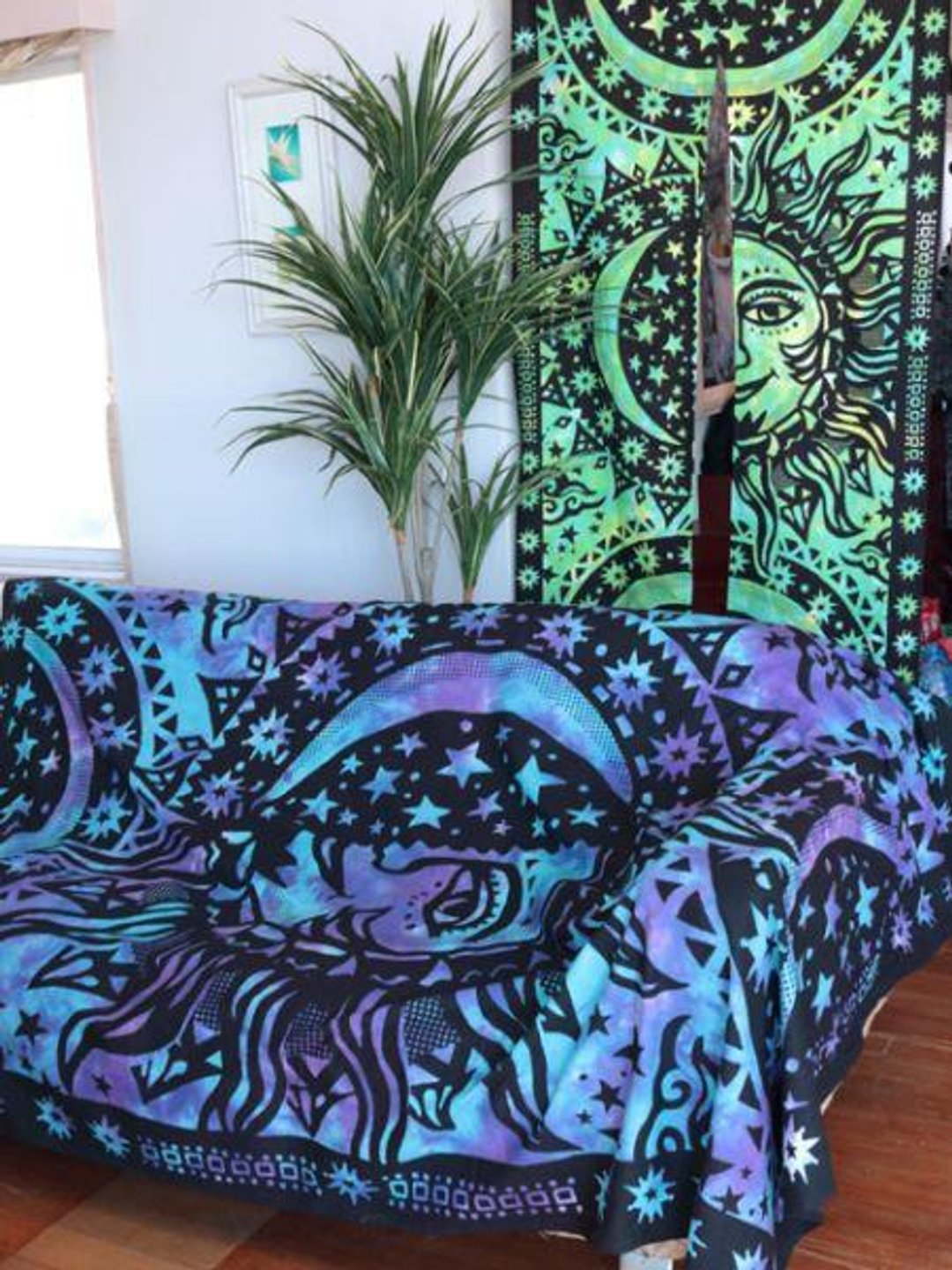 SUN & MOON Tie Dye NOREN Slit Curtain - 摆饰 - 其他材质 