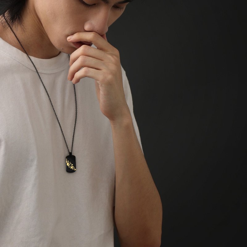 星座项链|男款天蝎座|医疗钢 - 项链 - 不锈钢 金色