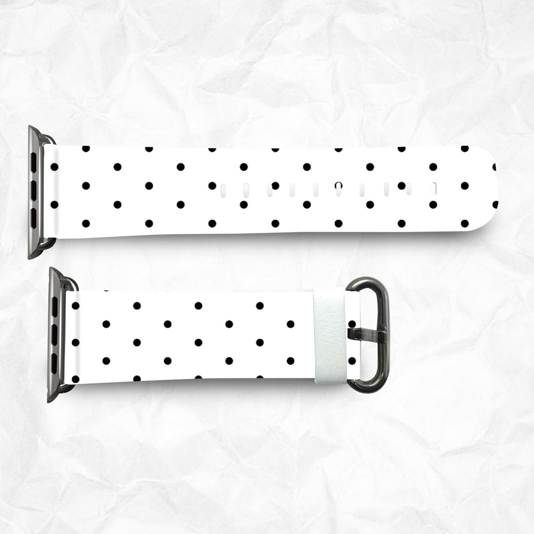 黑色波点款苹果手表真皮表带 Apple Watch 专用真皮表带(BBSW072) - 表带 - 真皮 