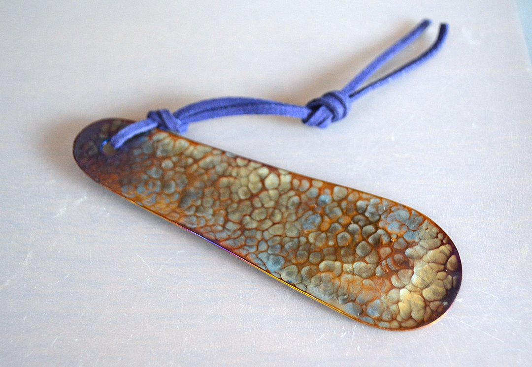 shoehorn・titanium・高级钛金属鞋拔・丸锤纹 115mm・B - 其他 - 其他金属 多色