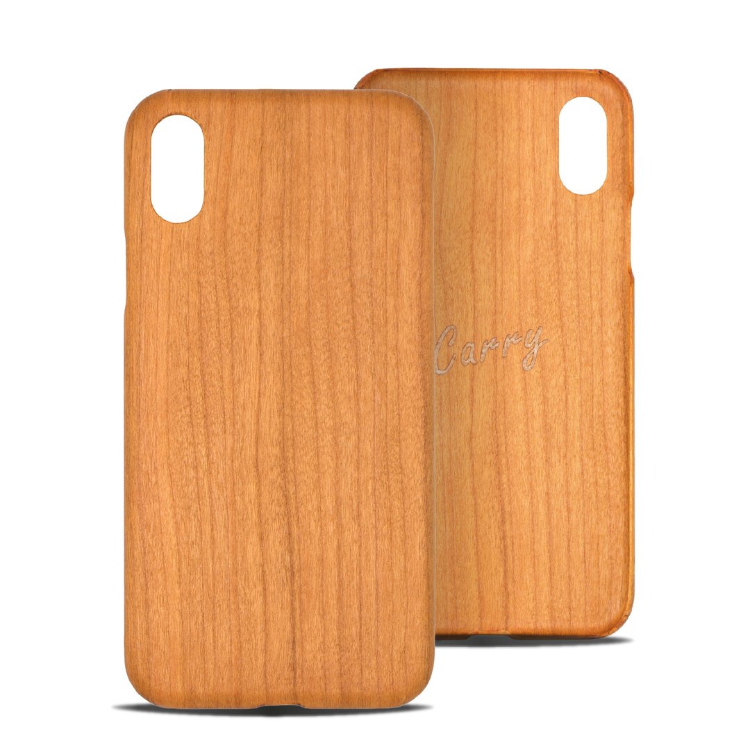 【纯木手机壳】iPhone X -樱桃木 - 手机壳/手机套 - 木头 橘色