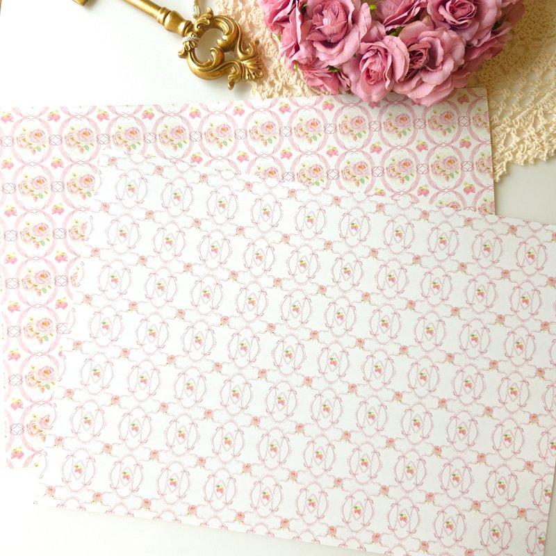 花草莓原创插画设计纸2 - 纸盒/包装盒 - 纸 粉红色