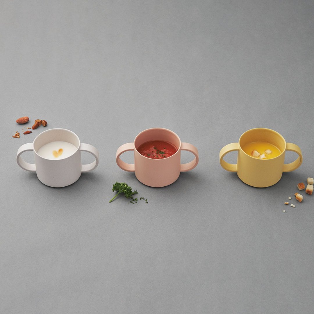 【Tak】BIO Kids Dish抗菌小熊双把手水杯/ 吸管杯盖组合 - 儿童餐具/餐盘 - 树脂 多色