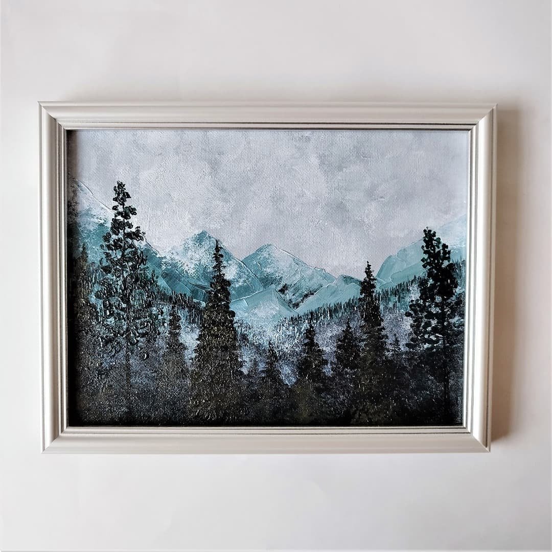 Mountain Landscape Painting Nature Art Wall Decoration Landscape Artwork 客廳 掛畫 - 墙贴/壁贴 - 压克力 多色