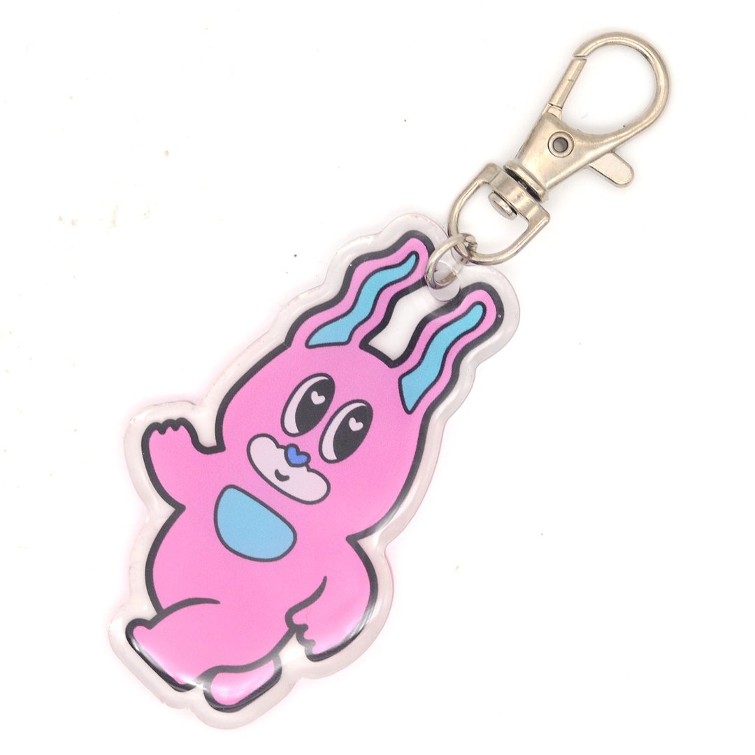 Power Bunny (Ringo) 钥匙圈 - 钥匙链/钥匙包 - 塑料 粉红色