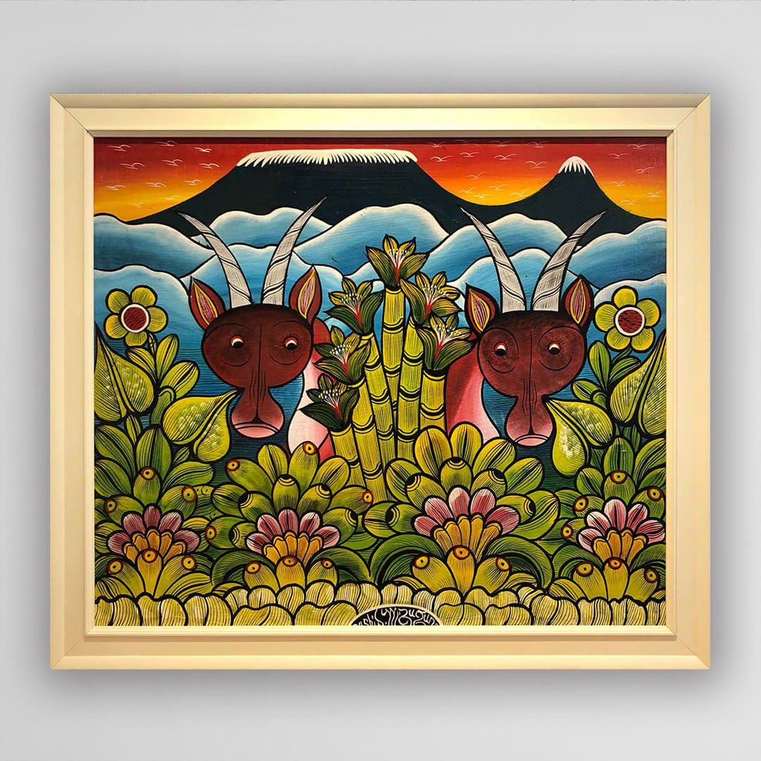 【T318羚羊-Rashidi Mzuguno】/非洲艺术空运来台/70x60cm - 海报/装饰画/版画 - 其他材质 