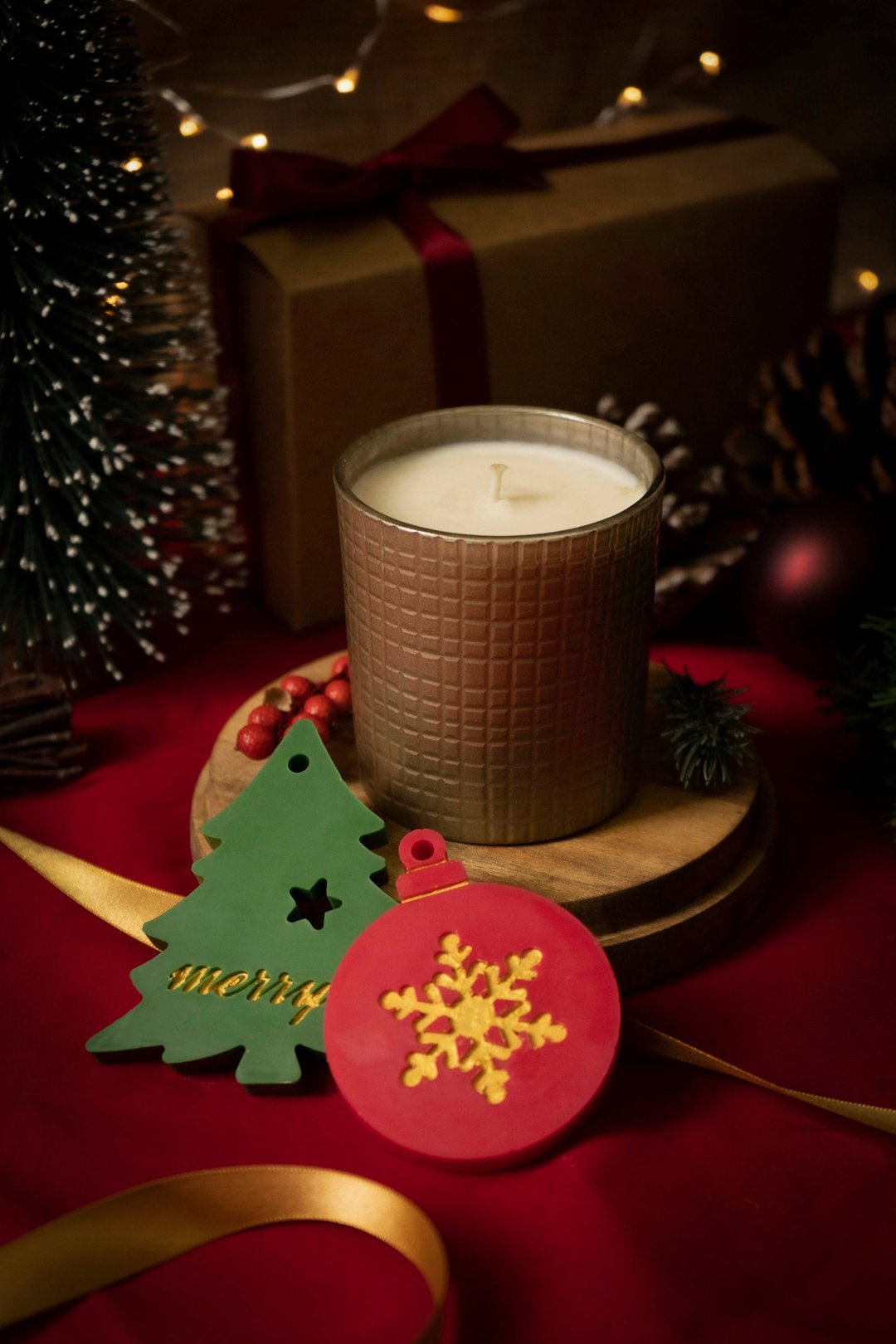 【新竹手作】圣诞香氛蜡片&圣诞香氛蜡烛体验・JUNO Candle - 蜡烛/香氛 - 蜡 