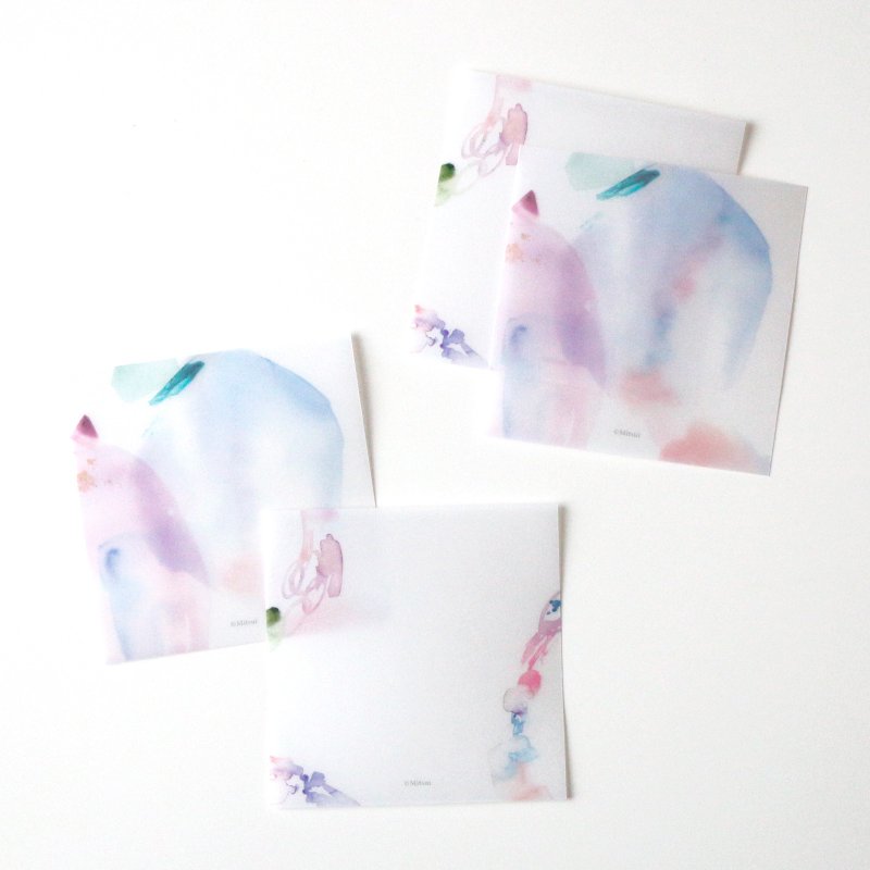 -Sincere feelings-tracing message card - 卡片/明信片 - 纸 多色