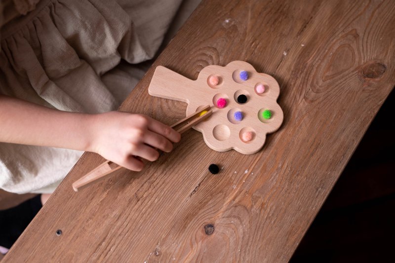 木制爪玩具、蒙特梭利玩具、木制智力游戏 - 玩具/玩偶 - 木头 咖啡色