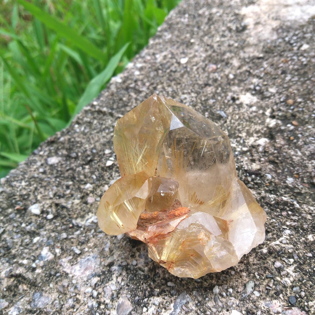 【晶石摆件】天然金发晶小摆件 / 小水晶簇 /家居 办工室小物 - 摆饰 - 水晶 金色