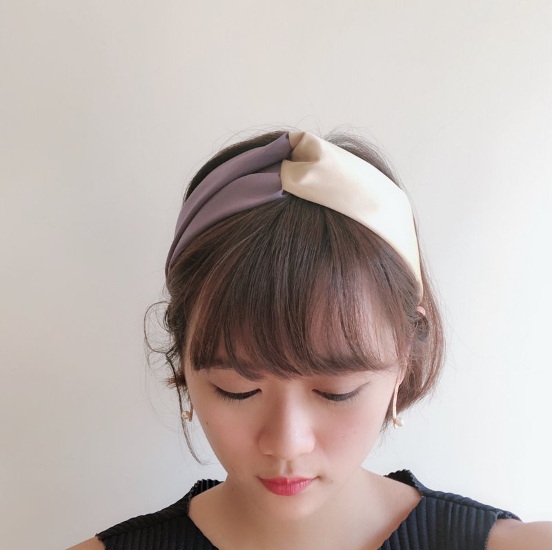 芋你相遇 好烦小姐 发带 缎面 紫色 - 发带/发箍 - 聚酯纤维 紫色