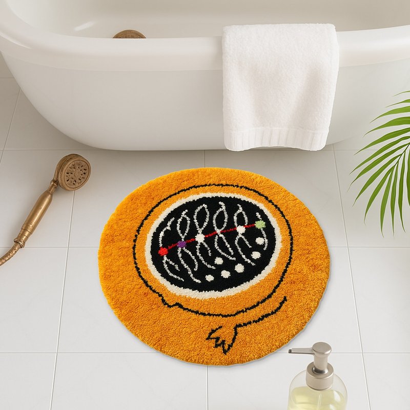 波西米亚簇绒浴室地垫可爱的吸水脚垫防滑浴垫居家装饰礼物 - 地垫/地毯 - 聚酯纤维 绿色