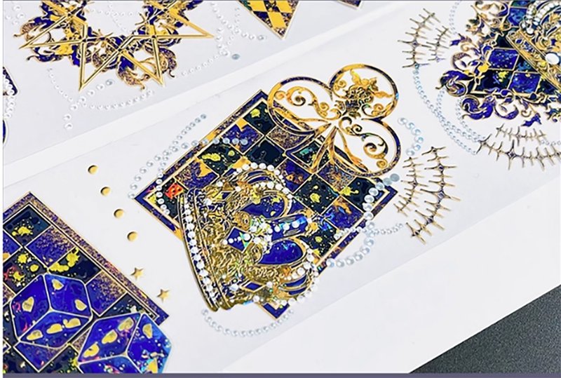 OKMT新七天贴纸手帐胶带 权利皇冠-PET贝壳光-6cm*5m-100cm循环 - 纸胶带 - 塑料 