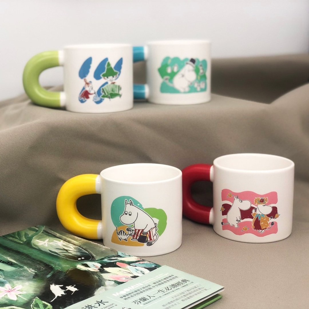【MOOMIN】多彩撞色胖胖杯 陶瓷马克杯 - 其他杯子 - 陶 