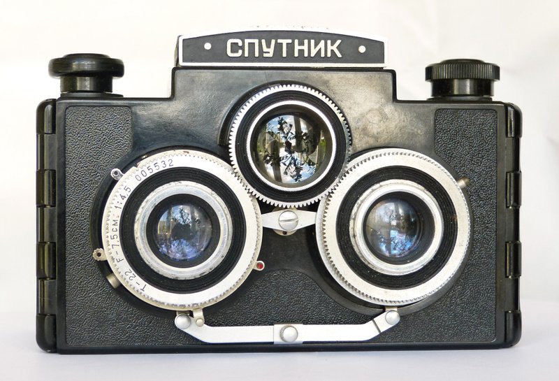 Sputnik 中片幅立体 TLR 6x6 LOMO USSR 全功能正常 - 相机 - 其他材质 黑色