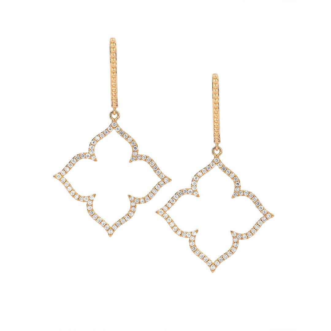 Eternal Grace Earrings / 永恒优雅耳环 - 耳环/耳夹 - 钻石 