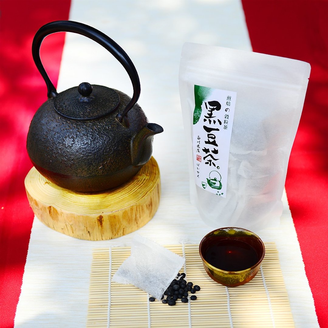 3包包邮组 原粒煎焙【黑豆茶】整颗黑豆原粒冲泡黑豆水 无咖啡因  冷泡/热泡皆宜(15g×20袋×3包) - 茶 - 新鲜食材 黑色